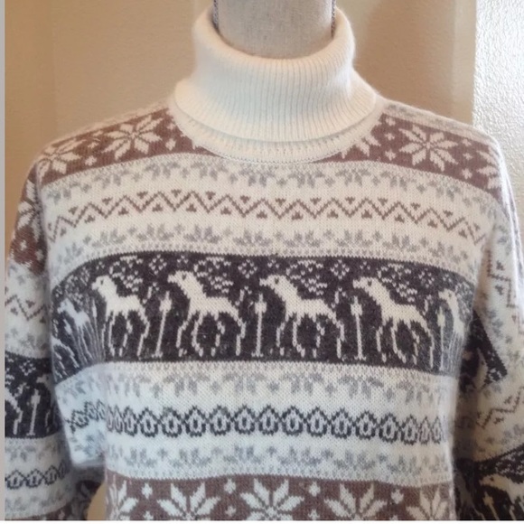 MAGLIA DONNA Handmade Angora Sweater Dress Holidays Winter M Italy - Picture 6 of 9